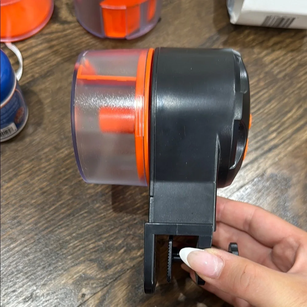 LEFONPETS Automatic Pet Feeder with Orange Accents
